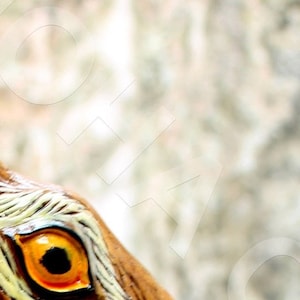Rabbit Head Handle Walking Cane: Handmade Wooden Animal Design