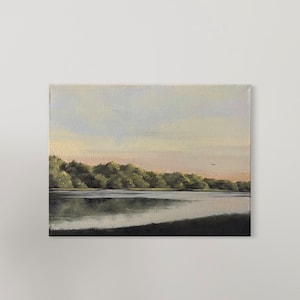 Original Art Oil Painting | Lake Landscape