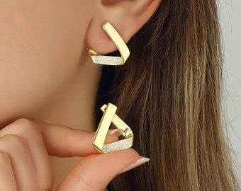 【STONEHENgE】Edge〜14K Triangle Earrings SA24A09P〜ピアス STONEHENgE】Edge〜14K Triangle Earrings SA24A09P〜ピアス