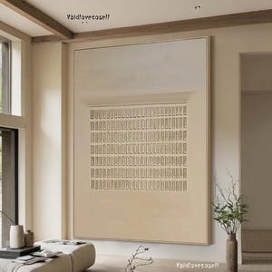Beige Wabi-Sabi Wall Art Minimalist on Canvas Painting Beige Texture Painting Abstract Painting Beige Painting Living Room Painting