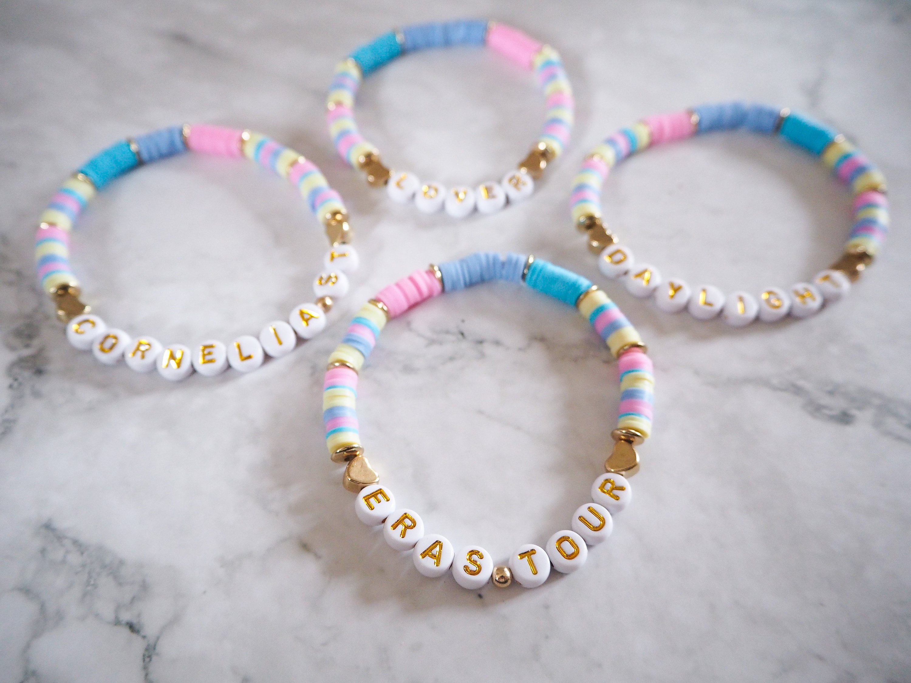 Taylor Swift Inspired Lover Heishi Clay Bracelet, Taylor
