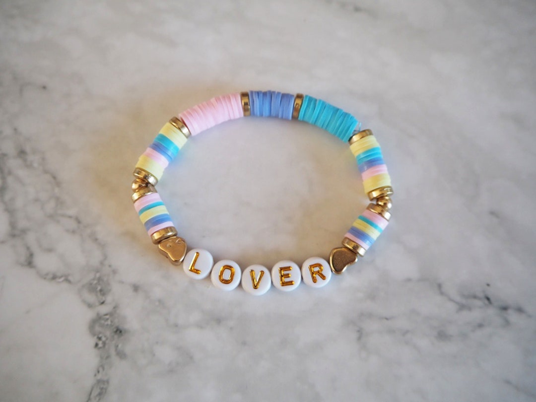 Taylor Swift LOVER ブレスレット Taylor Swift Inspired Lover Heishi Clay Bracelet, Taylor