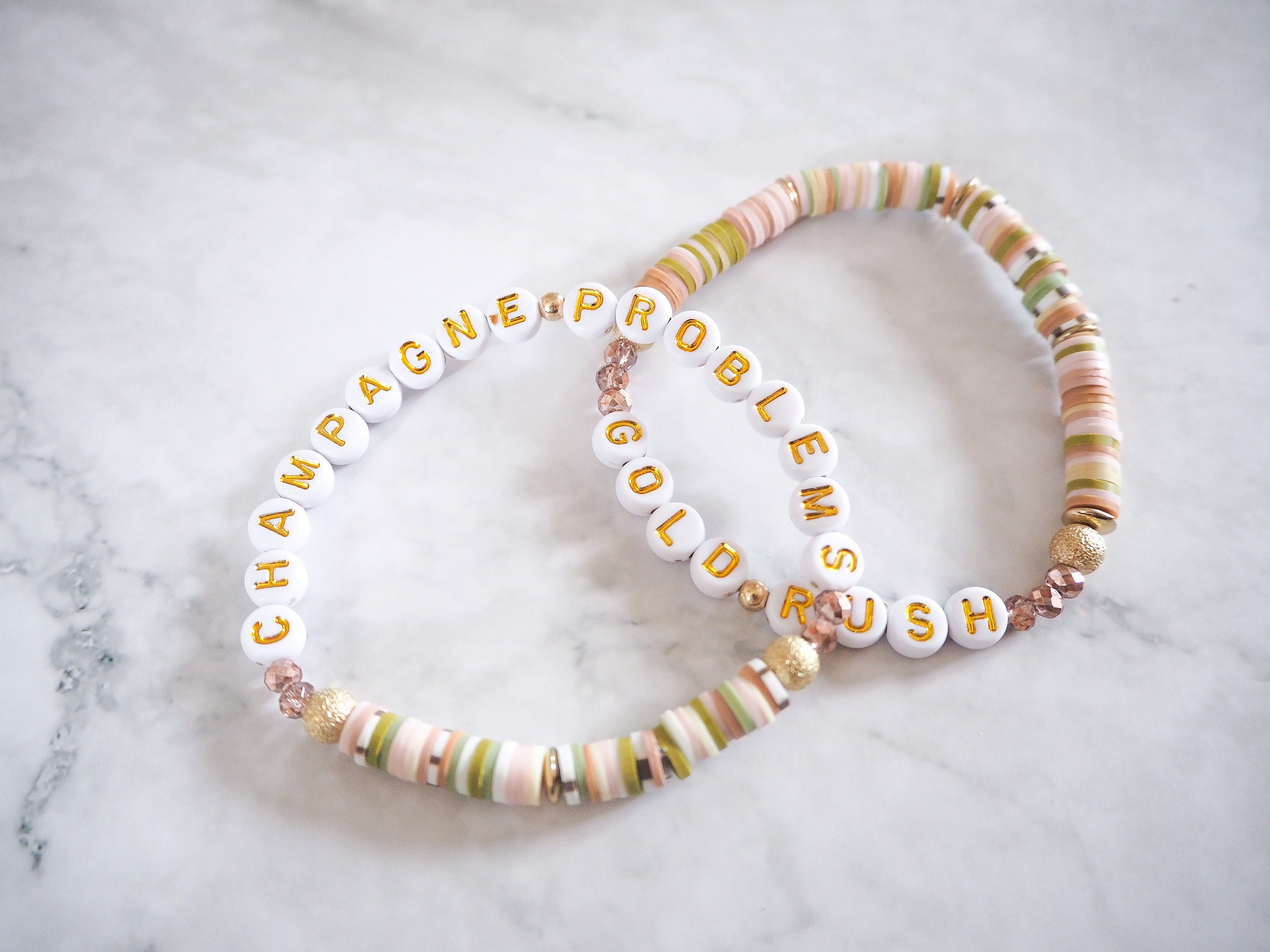 Taylor Swift Inspired Evermore Heishi Clay Bracelet, Evermore