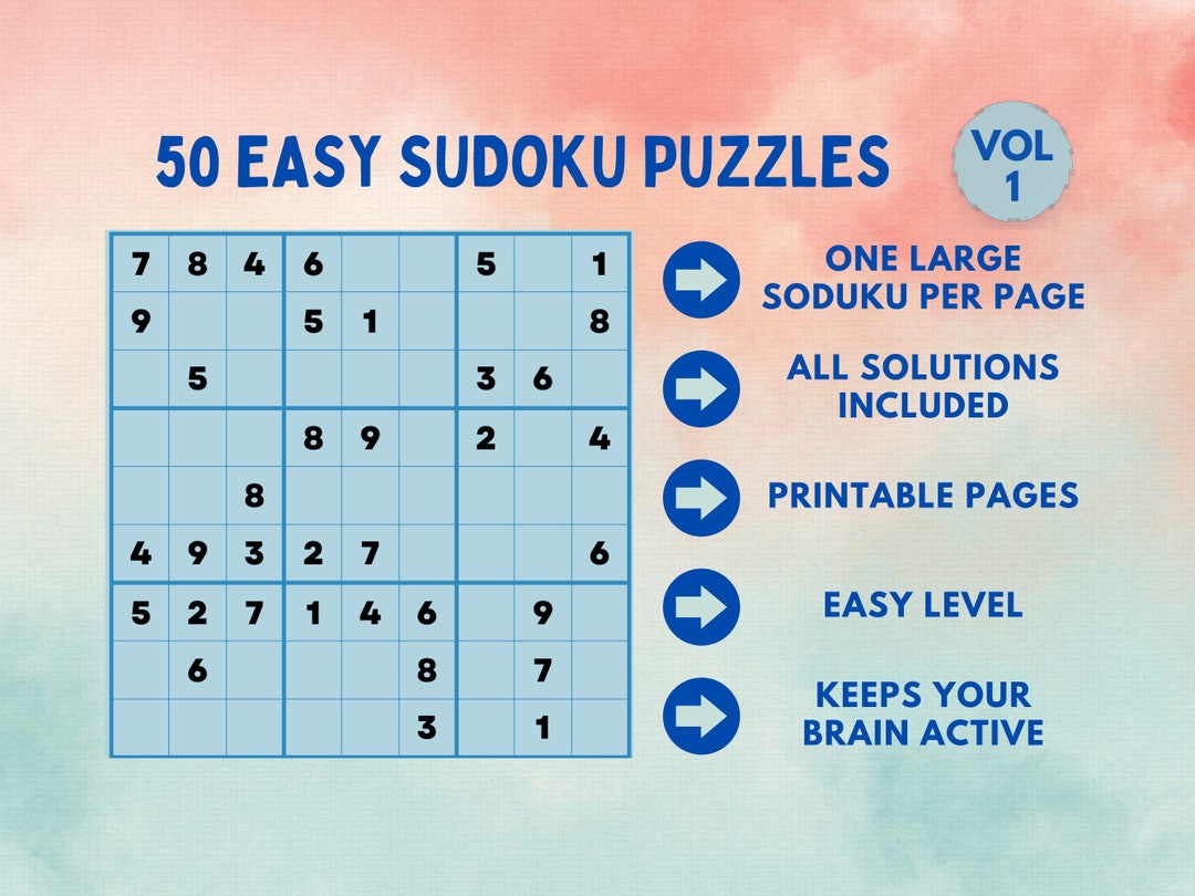 Printable PDF Easy Sudoku for Kids 4x4 400 Children Puzzles 