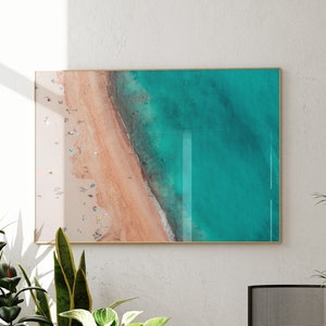 Aerial Photo of Sandy Beach • Top down • Downloadable Wall Art • Landscape/Portrait