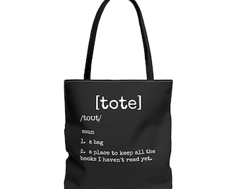 Funny Tote Bag - What is a Tote Anyway? - Snarky Definition Canvas Tote - Sarcastic Gift Bag - Big Bold Text Tote