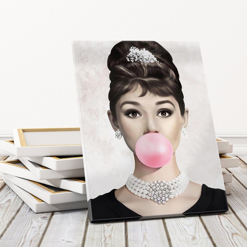 Audrey Hepburn Wall Art Painting,women's Wall Art,wall Art Canvas