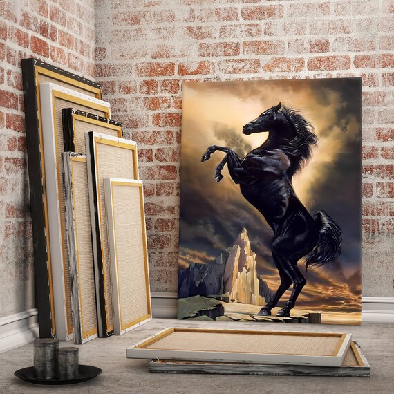 Horse canvas wall art deals