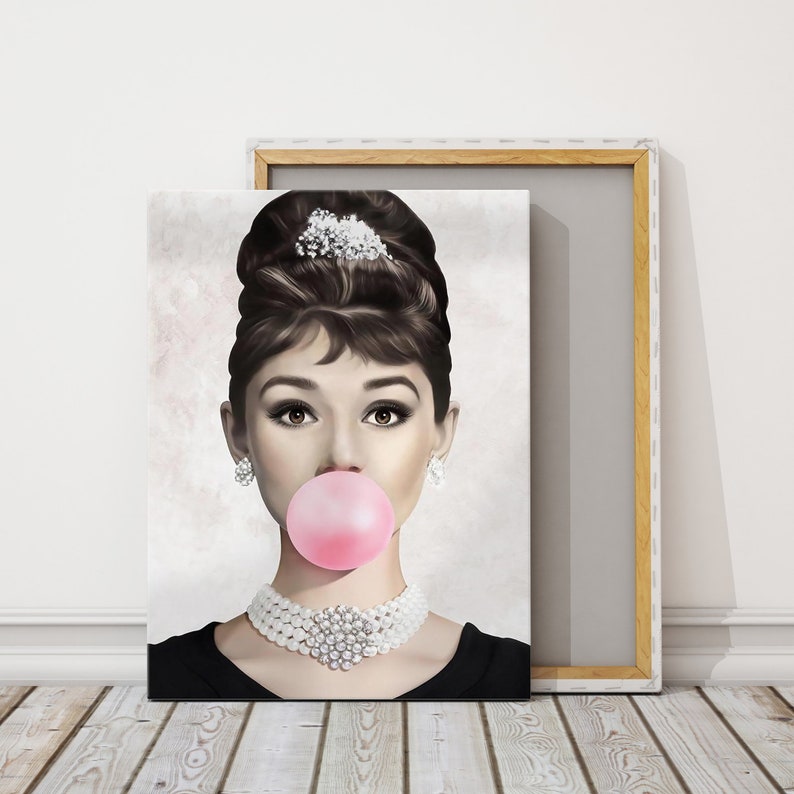 Audrey Hepburn Wall Art Painting,women's Wall Art,wall Art Canvas