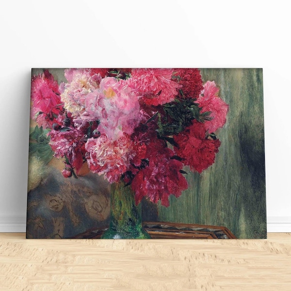 Delicate "Japanese Peonies" By Alma-Tadema,A Victorian Floral Painting Of Oriental Inspiration And Timeless Beauty,Vintage Decor