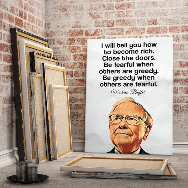 art prints, warren buffett canvas prints, wall art,Canvas Wall Art, Quote Financial Stock Market Art Wall Poster, Interior Decoration Gifts