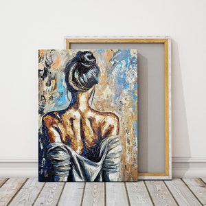 Abstract Woman Back Canvas Wall Art Painting, Woman Back Art Painting, Canvas Wall Art, Female Poster, Wall Decoration, Home Decoration