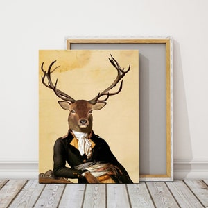 Black deer painting