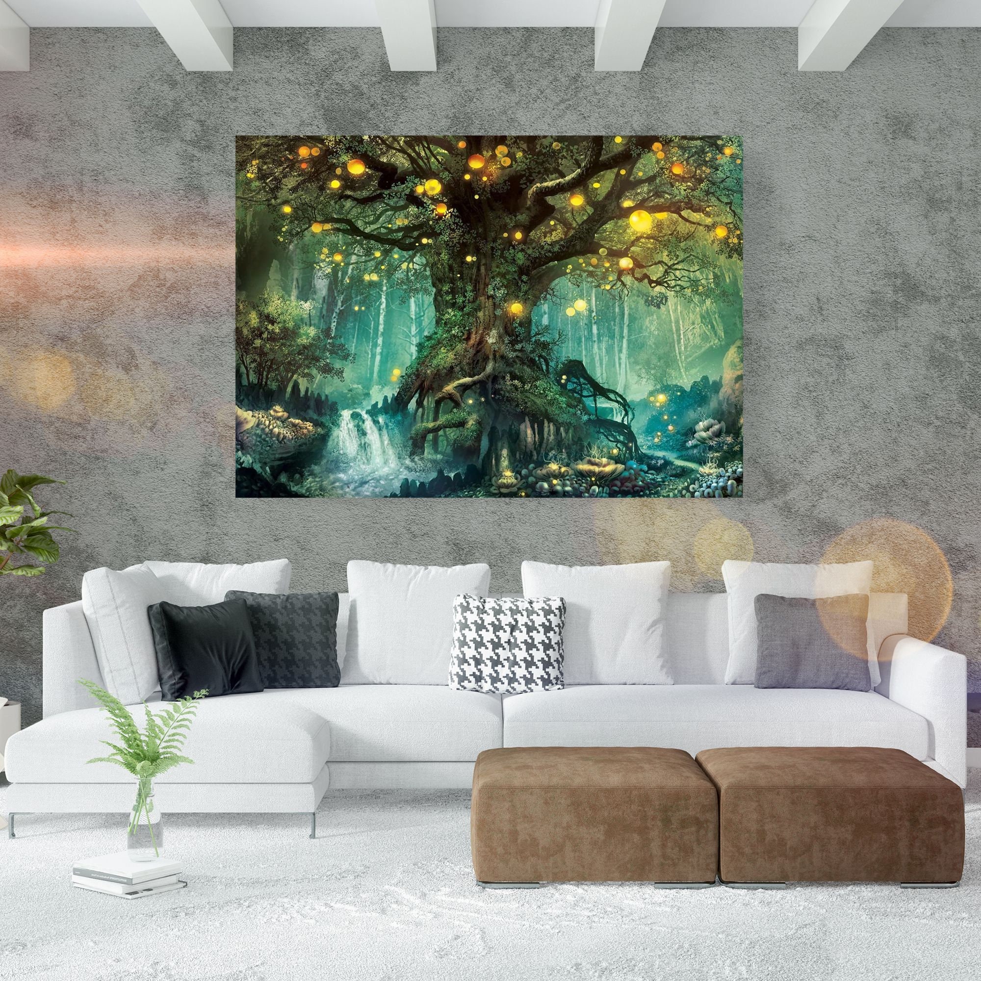 Tree Of Life Canvas Wall Art Painting, Huge Canvas Wall Decoration