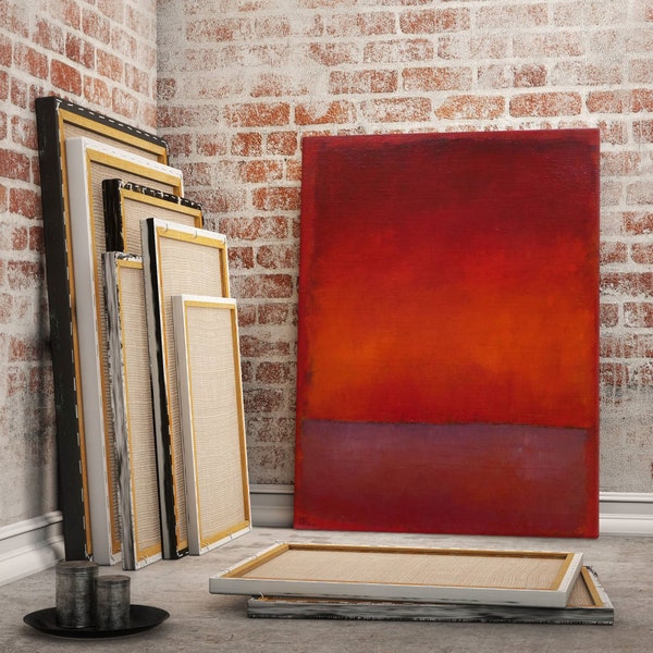 Mark Rothko Production ,Mark Rothko Red Print Canvas Painting, Art abstrait, Ready-to-hang Canvas Print, Mark Rothko Paint,Framed Canvas