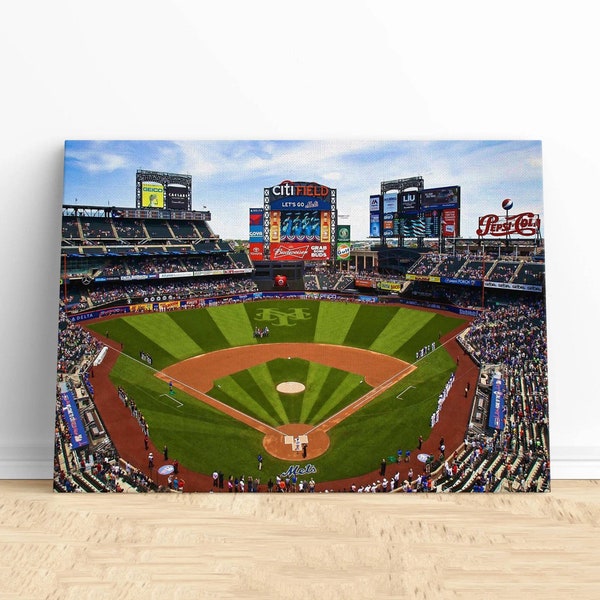 Citi Field Stadium Canvas Wall Art,New York Mets Decor,Baseball Fan Gift,Sports Wall Print,Nyc Wall Decor,Mets Home Decor