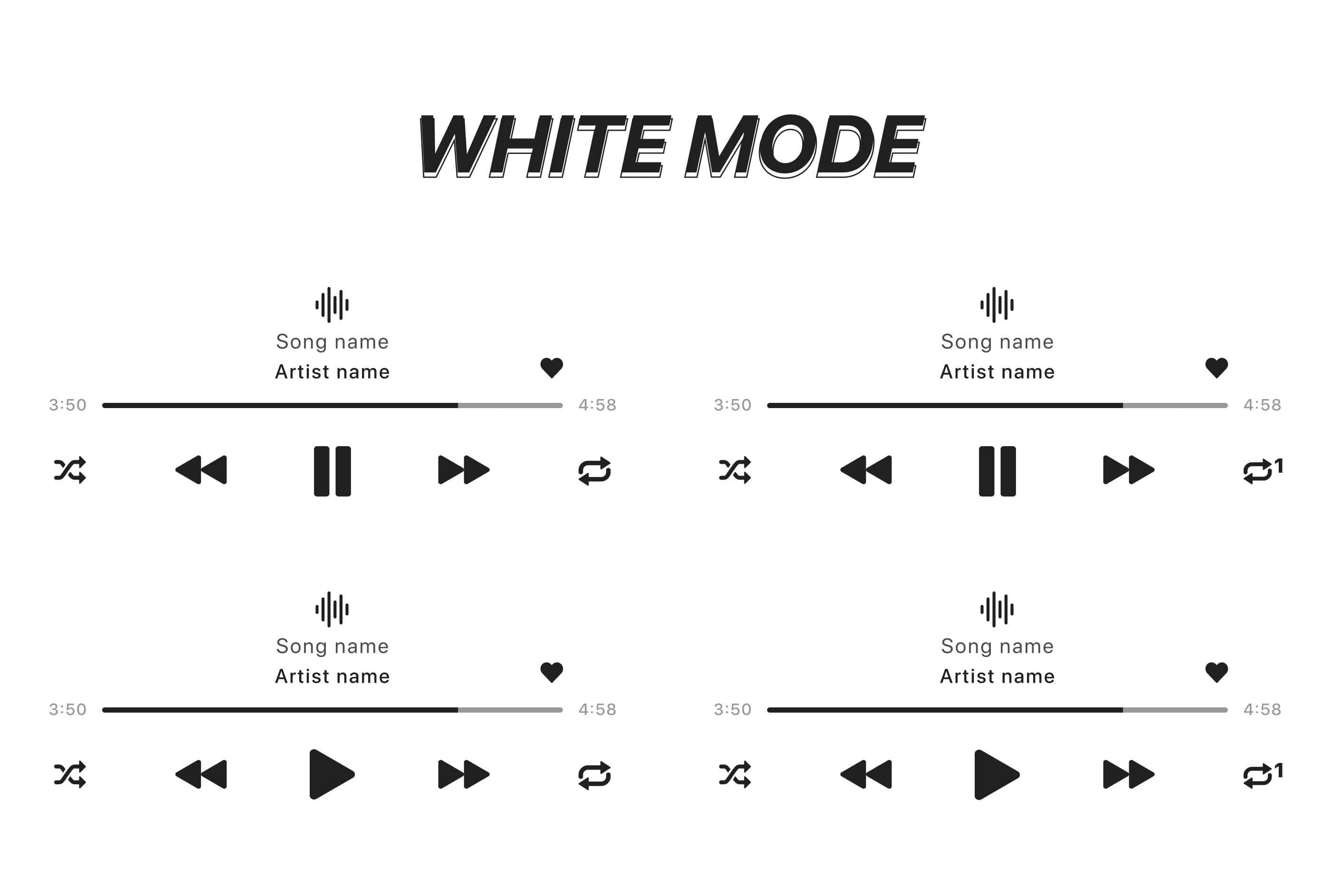 Spotify Control Buttons Music Player Svg Png Audio Control Svg Play Buttons Bundle Audio ...