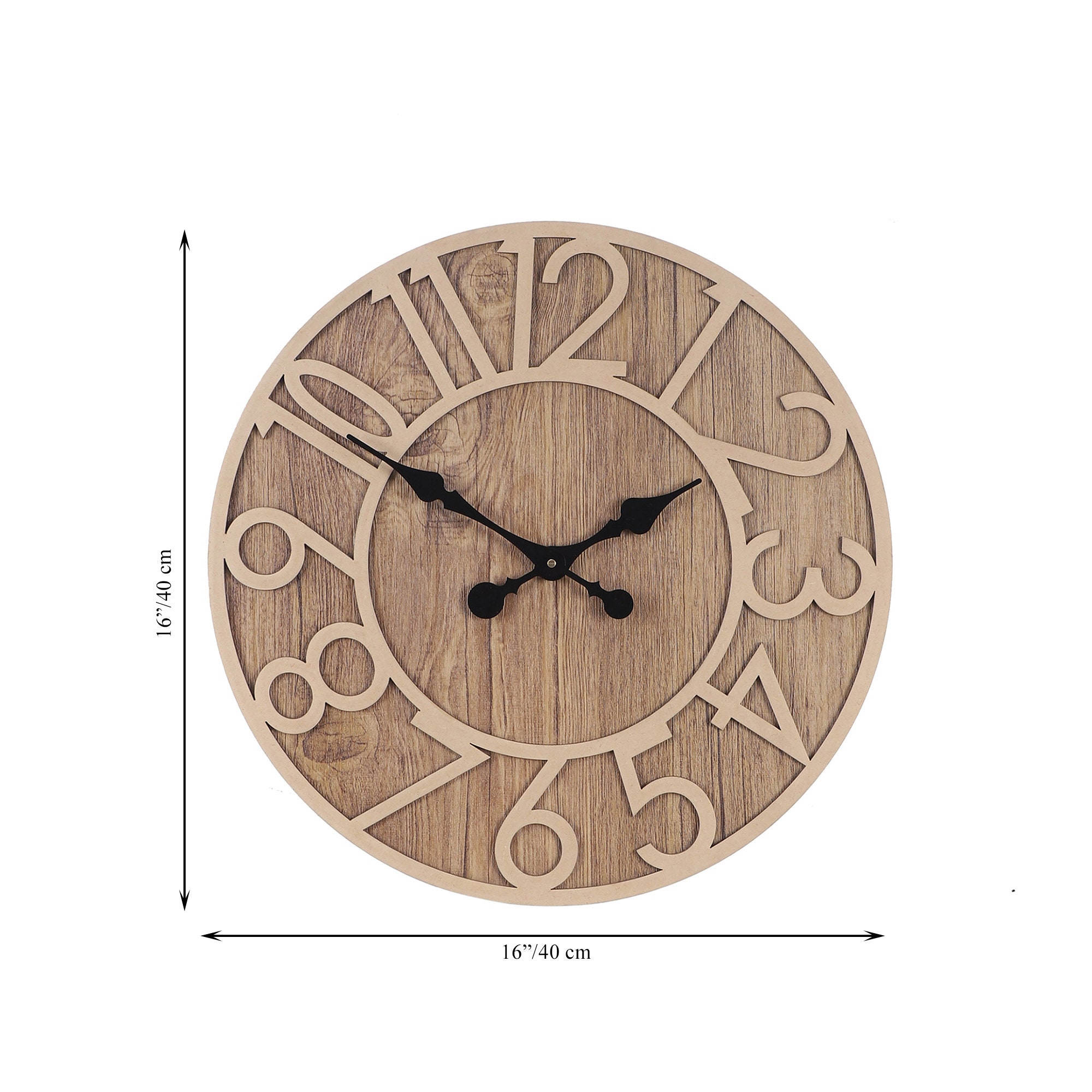 Clock for Home Hall Living Bedroom Kitchen Analog -