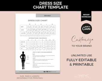 International Size Guide and Measuring Guide - Etsy