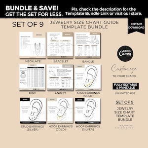 Editable Necklace Size Chart Template | Printable Necklace Size Guide ...