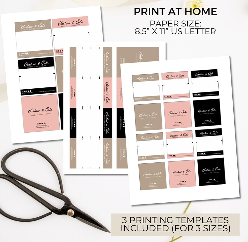 Editable Bracelet Display Card Template Canva Printable Etsy