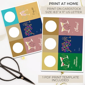 Editable Wine Bottle Hang Tags Template Set Canva, Printable Champagne ...