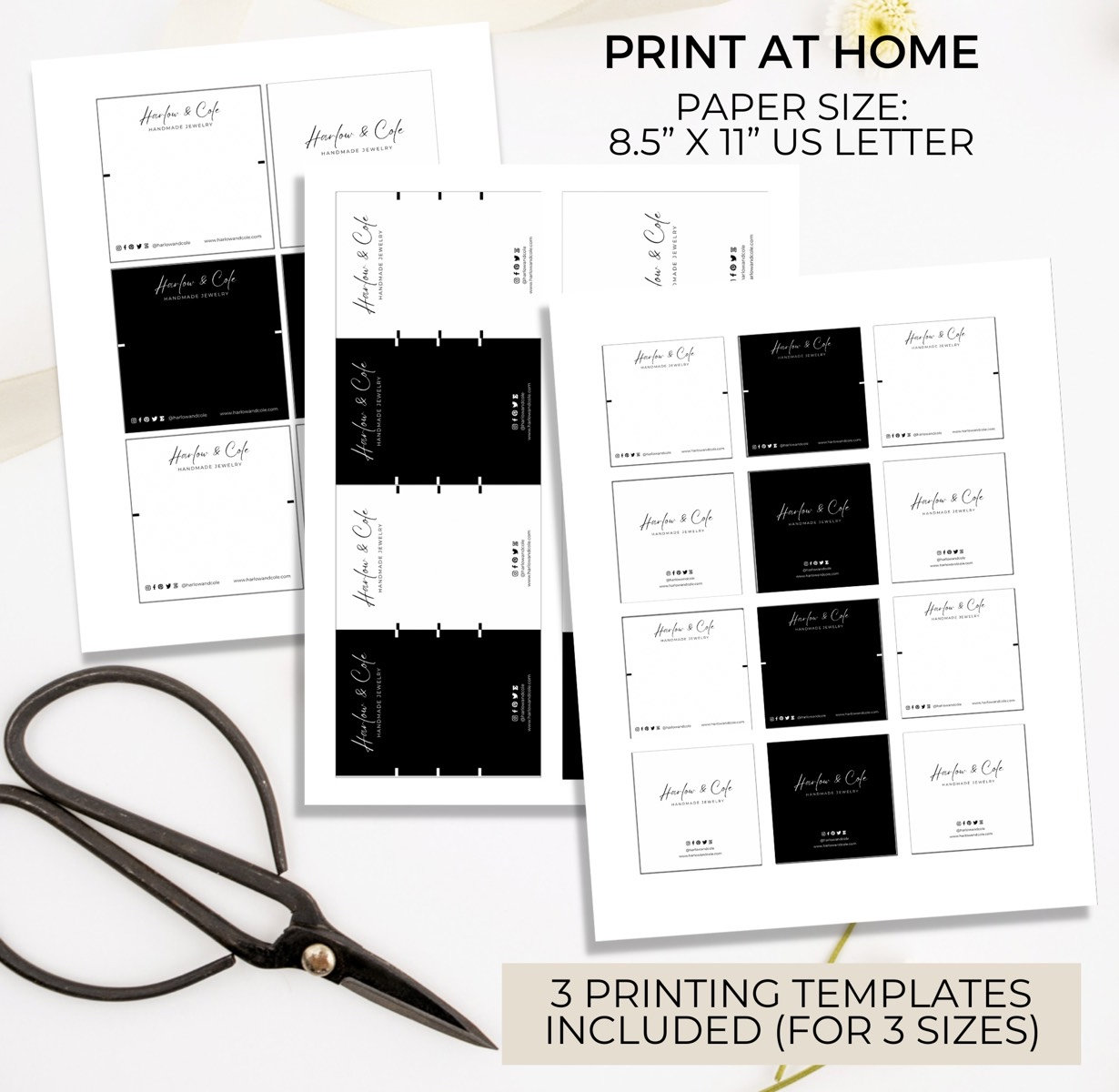 Bracelet Display Card Template Set Printable Bracelet Cards Etsy UK