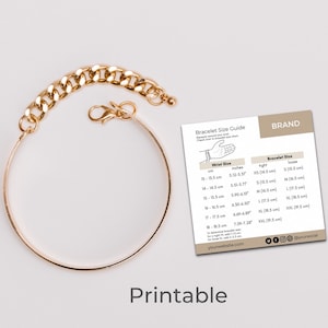 Bracelet Size Chart Template Editable | Printable Jewelry Accessory ...
