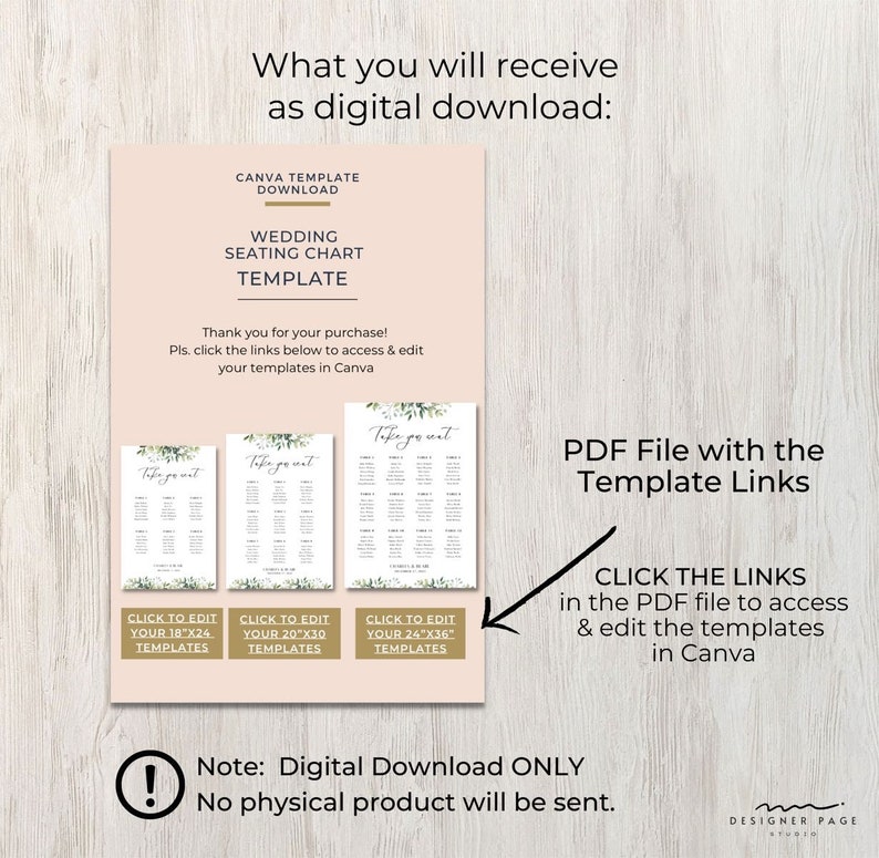 Wedding Guest Seating Charts Template Editable Printable Etsy
