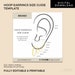 Editable Hoop Earrings Size Chart Template Canva, Printable Earrings ...
