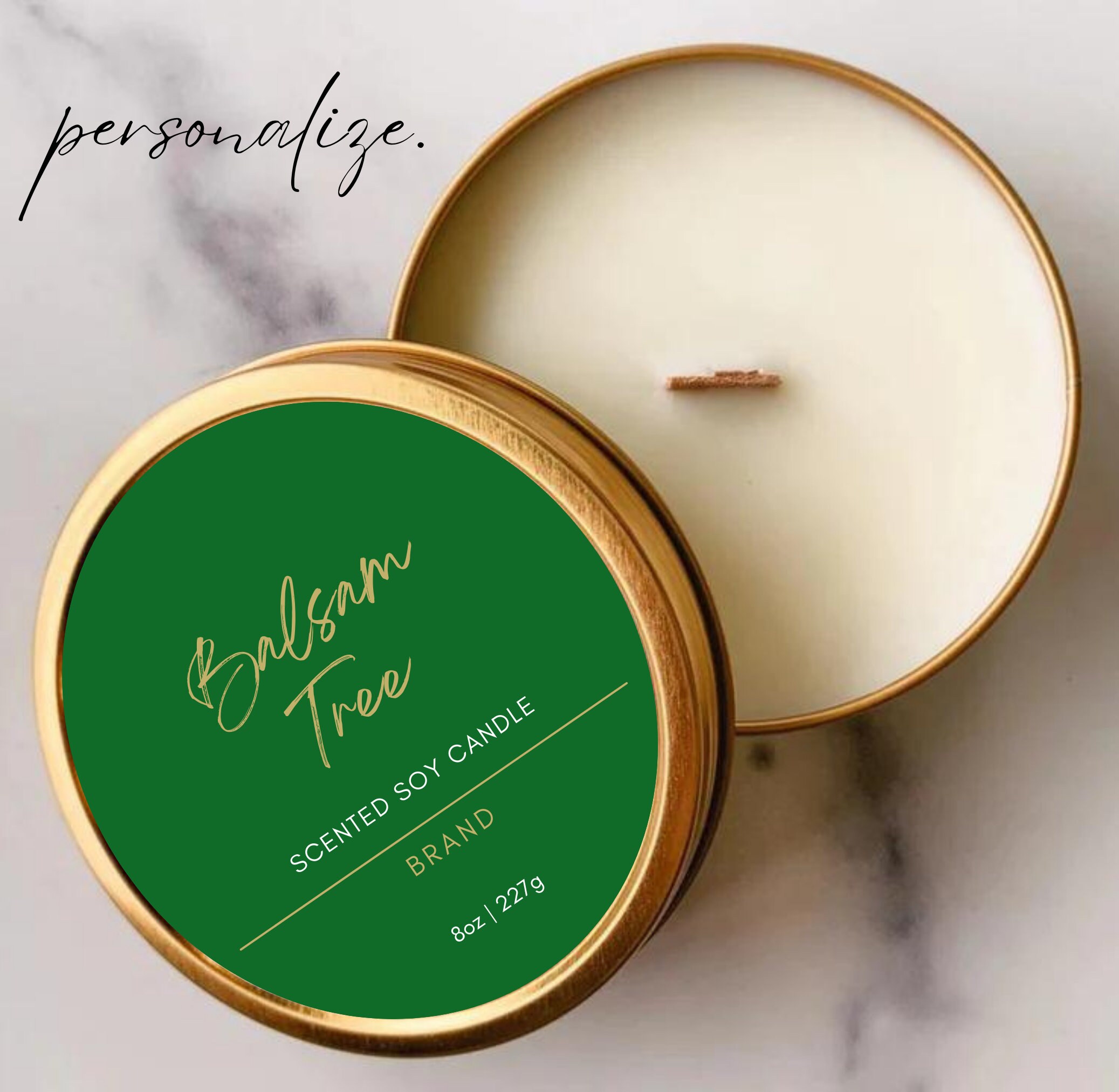 Editable Candle Tin Labels Template Canva, Modern Candle Label Stickers