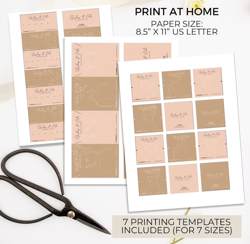 Aesthetic Jewelry Display Card Template Canva Editable Etsy