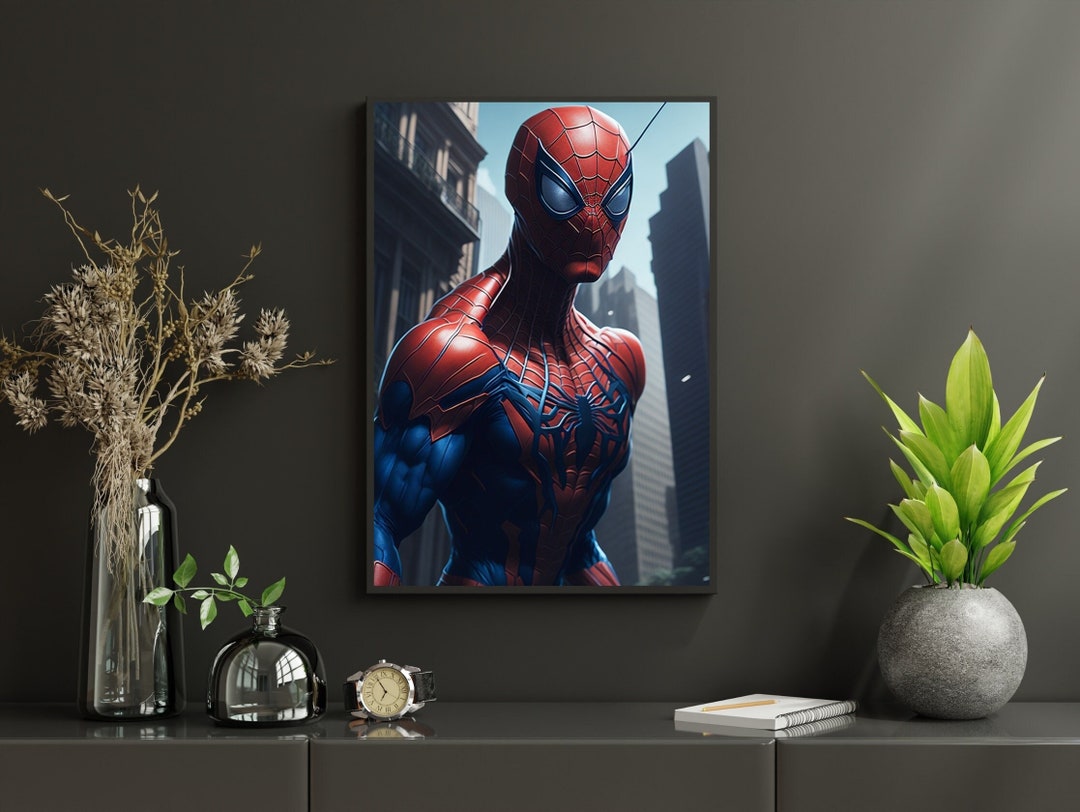 Spiderman Digital Printable Wall Art Spiderman Wall Art Etsy