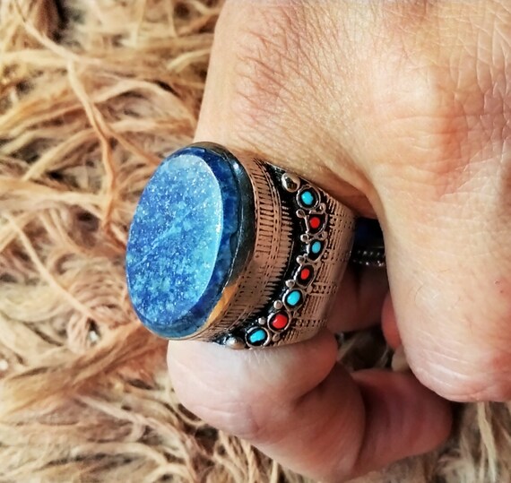 Afghan-Kuchi- Lipas stone vintage Ring for  sale - image 2