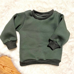 Sweat Sweater Child 146 Baby green fluffy handmade sweater Autumn Winter Gift Children's clothing Jogging suit child sweater image 1