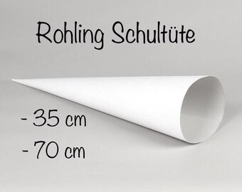 Papprohling Schultüte Pappe Füllung zwei Größen | 35 70 cm | Rohling Zuckertüte