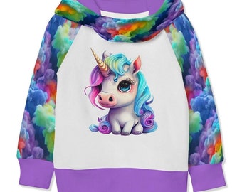 Sweater unicorn colorful | Girl | warm hoodie sibling outfit | Children Baby | Sweatshirt | Gift | Kindergarten crèche