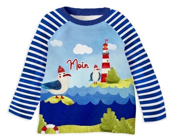 Sweater North Sea Baltic Sea Sea Children | Seagull lighthouse sweater | Clothing Boy Girl | Baby | Sweatshirt | kindergarten | Children's clothing