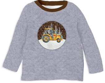 Pullover Traktor Kinder | Bulldog Trecker Pulli | Kleidung Junge Mädchen | Baby | Sweatshirt | Kindergarten Krippe | Kinderkleidung