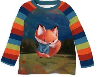 Pullover Fuchs Kinder |  Waldtiere Pulli Tier Babys | Kleidung Junge Mädchen | Baby | Sweatshirt | Kindergarten Krippe | Kinderkleidung