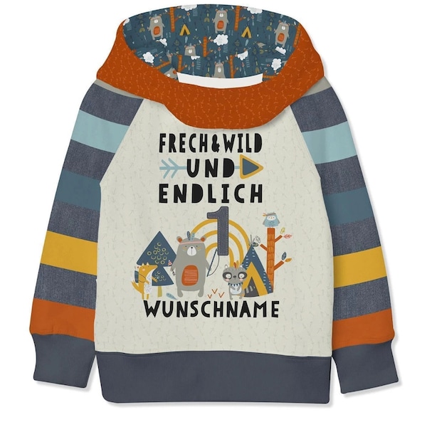 Pullover Geburtstag Kind eigener Name | Kinder Baby | Sweatshirt | Geschenk | Kindergarten Krippe| Mädchen Junge warmer Hoodie personalisier