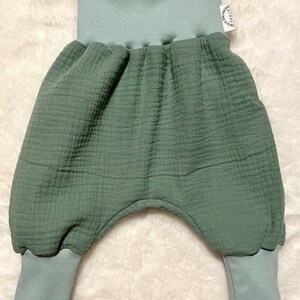 Musselin Hose 44-122 Pumphose Mitwachshose Baby Kinder Frühchen kurze Hose Frühling Frühjahr Sommer Mädchen Junge Bio-Baumwolle Bild 2