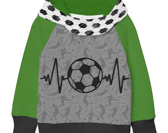 Pullover Fußball Junge | Hoodie Geschwister Outfit | Kinder Baby | Sweatshirt | Geschenk | Kindergarten Krippe| warmer Pullover