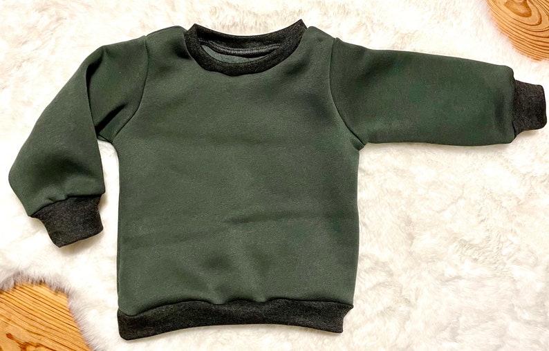 Sweat Sweater Child 146 Baby green fluffy handmade sweater Autumn Winter Gift Children's clothing Jogging suit child sweater image 3