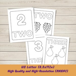 Numbers Coloring Pages for Preschool, Kindergarten and Homeschool ...