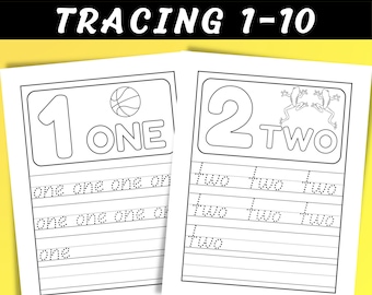 Number Words Tracing Worksheets: Preschool Learning Activity (PDF Download)