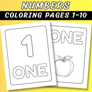 Numbers Coloring Pages: Preschool, Kindergarten, Homeschool (PDF Download)
