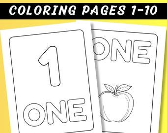 Numbers Coloring Pages: Preschool, Kindergarten, Homeschool (PDF Download)