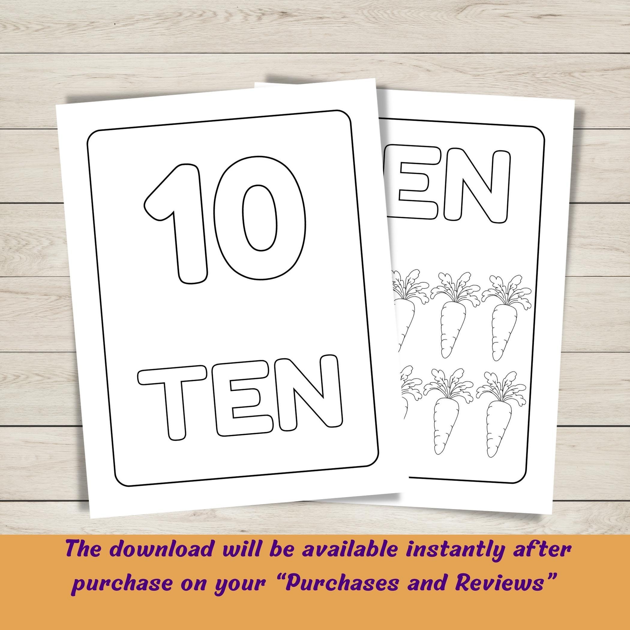 Numbers Coloring Pages for Preschool, Kindergarten and Homeschool
