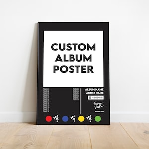 Cheap Custom Album Poster | Minimalist Album Cover Poster , Music Gift , Custom Album Print - DIGITAL DOWNLOAD